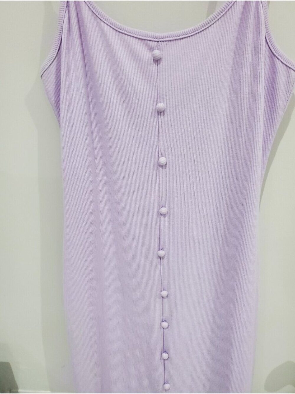 Brave Soul Lilac Button-Front Vintage Style Maxi Slip Dress - Picture 5 of 8